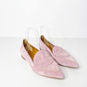 M. GEMI The Stellato Anello Pointed toe Suede Loafer flats dusty pink womens 38